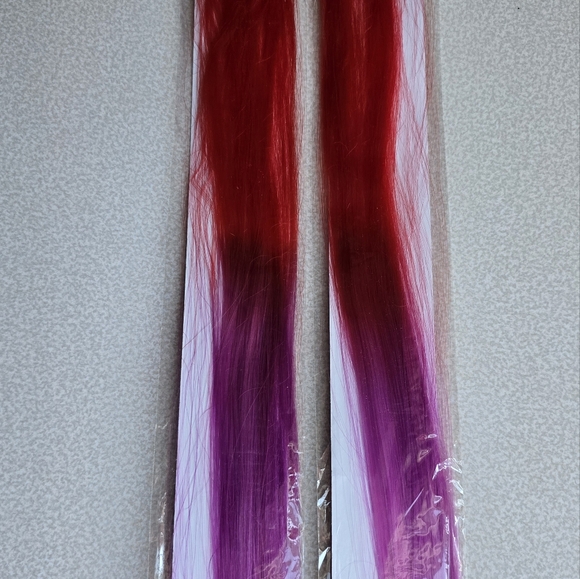 💇🏼♀️ Red & Purple Ombre Hair Clip Extensions - Picture 4 of 6